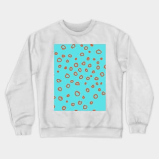 Abstract boho brown bubble pattern Crewneck Sweatshirt